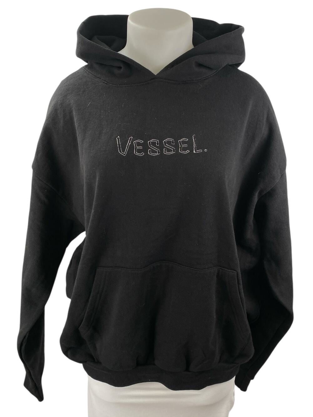 Vessel Women's Black Hoodie Hooded Logo Long Sleeve Sweatshirt Top Size XXL